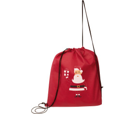 Gymbag aus Non Woven mit Weihnachtsmotiv